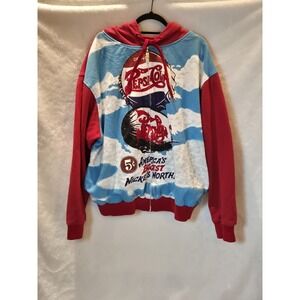 PepsiCola RARE Mens‎ Red HoodieSweatshirt Size XXL Long Sleeves- Front Pockets